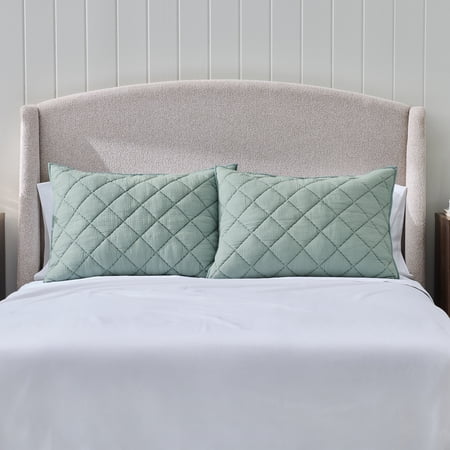 Better Homes & Garden Diamond Gauze Sham, Sage, Standard, 2 count