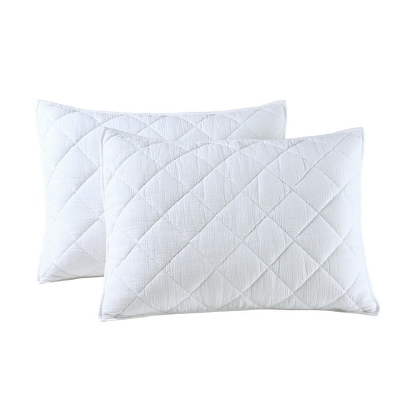 Better Homes & Garden Diamond Gauze Sham, White, Standard, 2 count