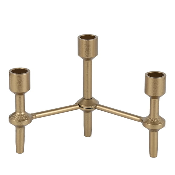 Better Homes & Garden 6" Black Gold Iron Pillar Taper Candle Holder Candelabra