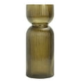 thumbnail image 1 of Better Homes & Garden Green Translucent Ribbed Glass Tabletop Vase, 1 of 6