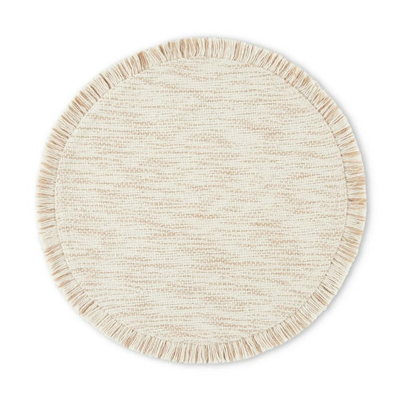 Mainstays Lilli Fabric Placemat, Natural, 17" Round, 1 Piece