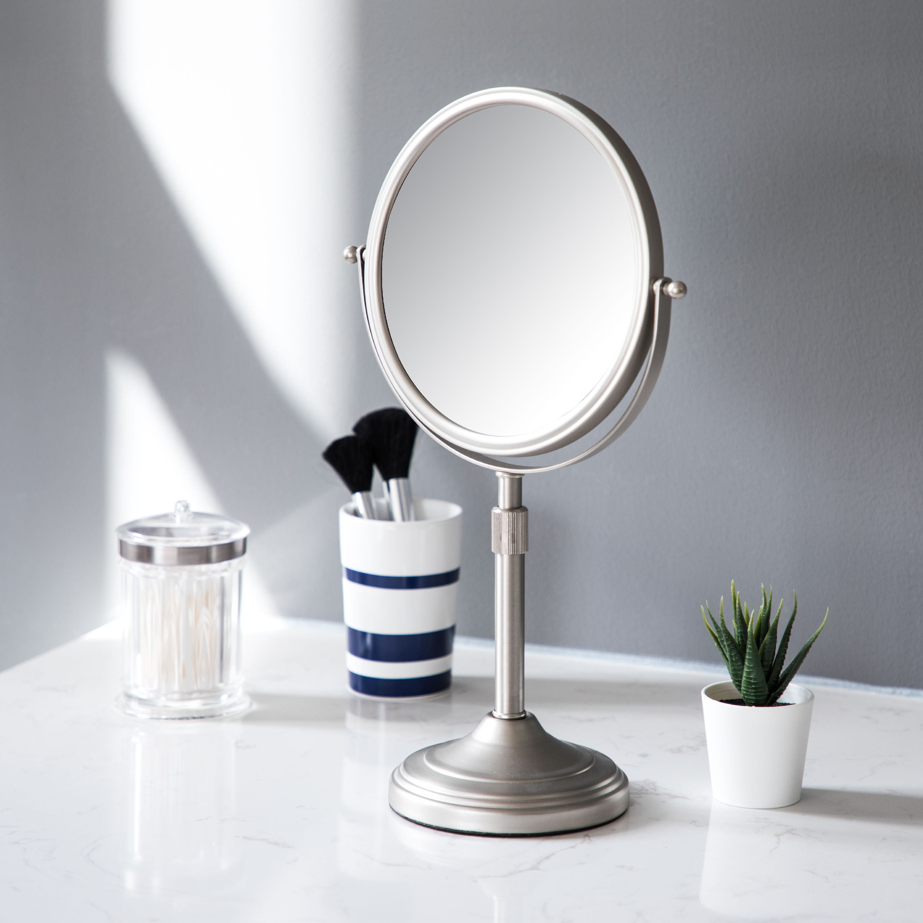 Better Homes & Garden Magnifying Extension Mirror, Satin Nickel