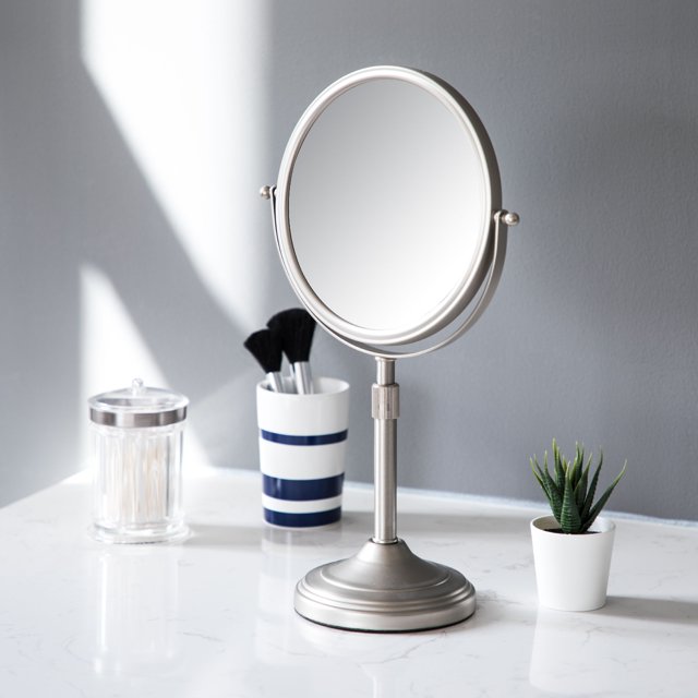 Better Homes & Garden Magnifying Extension Mirror, Satin Nickel