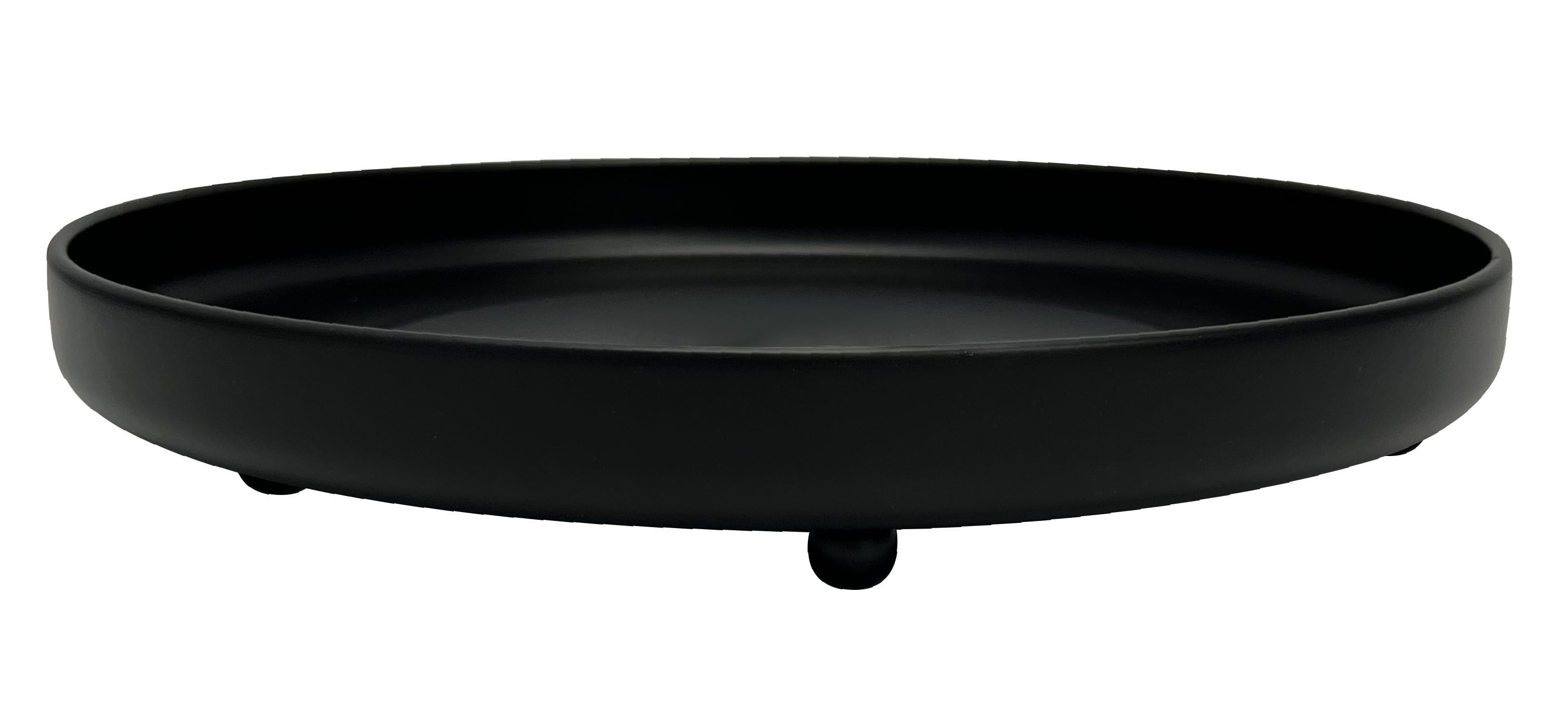 Better Homes & Garden Metal Black Saucer 8in