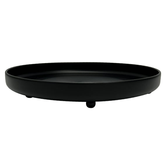Better Homes & Garden Metal Black Saucer 8in