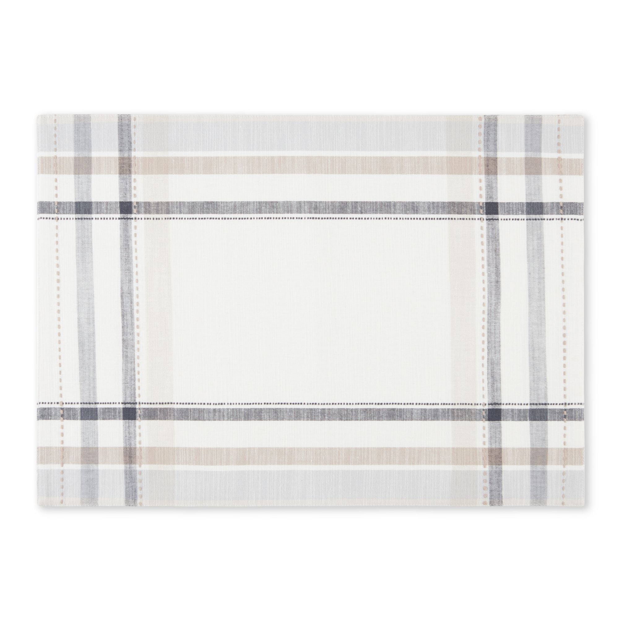 BetterHomes&Garden Plaid Fabric Placemat, Beige