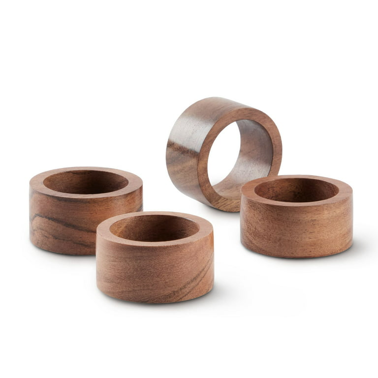 Better Homes & Gardens Napkin Rings - Brown - 4 Pieces