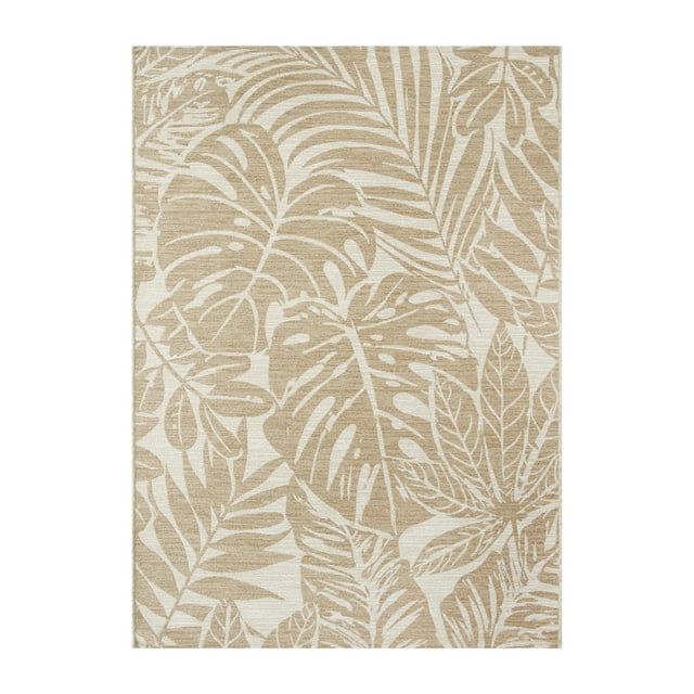 Better Homes & Garden, Neutral Palm, 7X10, Outdoor Rug