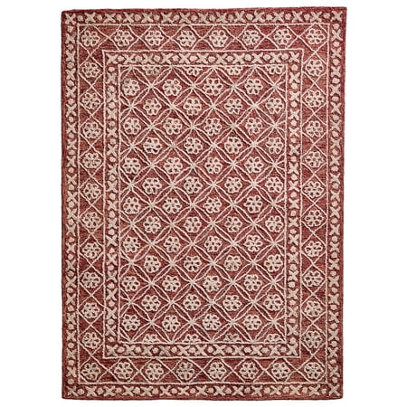 Better Homes & Gardens Rust/Beige Floral Trellis Indoor Area Rug, 5 ft x 7 ft