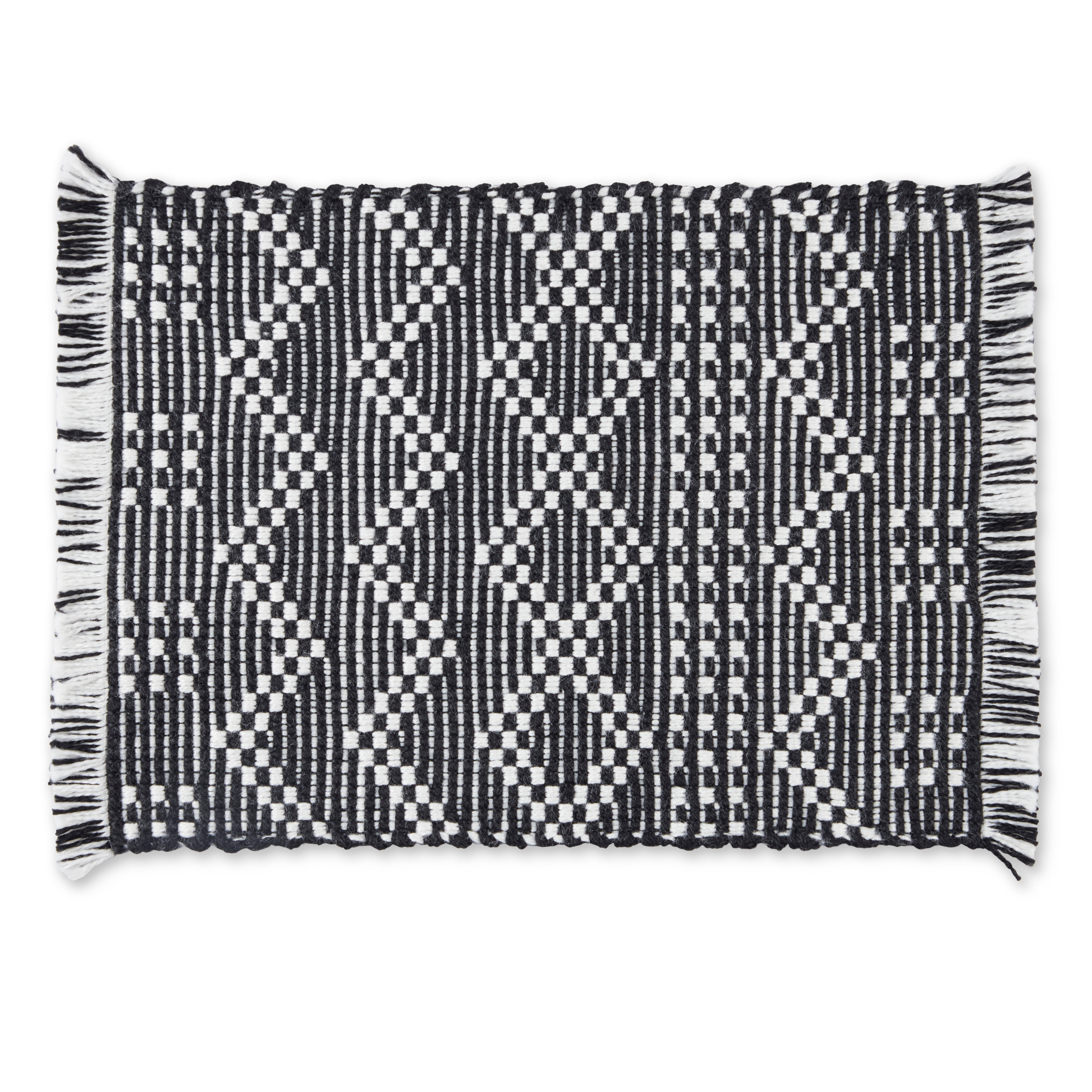 Better Homes & Garden Wisteria Vinyl Placemat Set, Black, 14"W x 21"L, 4 Pieces