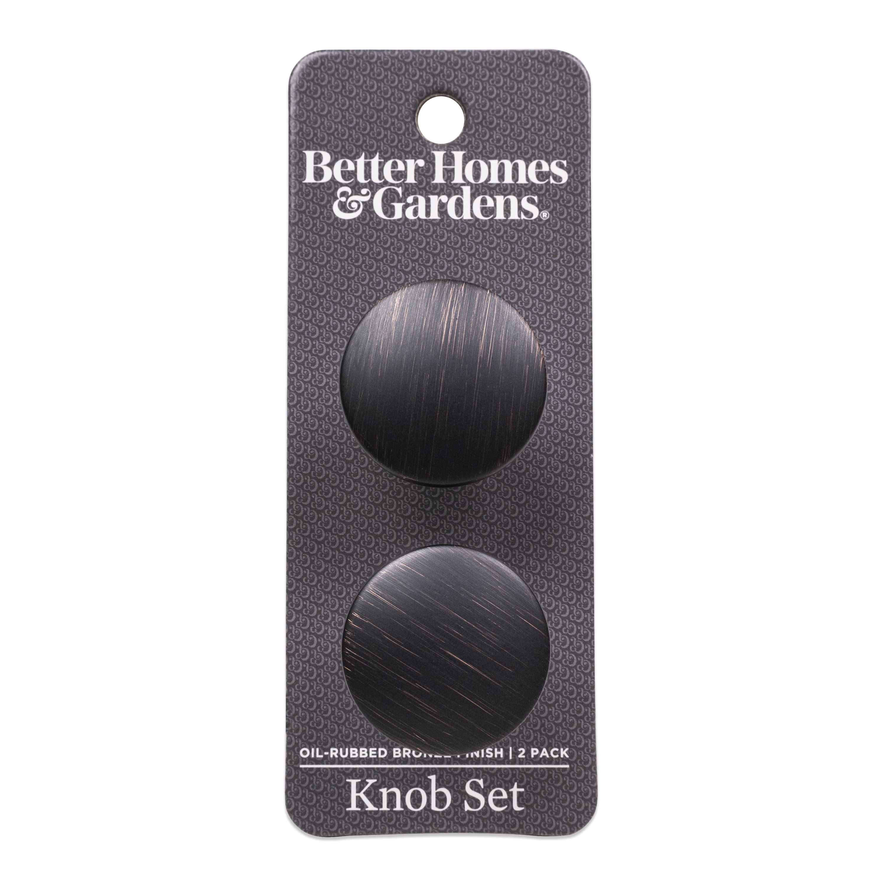Better Homes & Gardens 1-1/4" (32mm) (5oz) Modern Knob, Oil Rubbed Bronze, 2 Pack