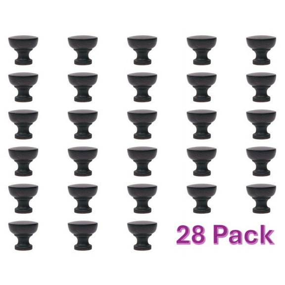 Better Homes & Gardens 1-1/4" (32mm) (5oz) Modern Knob, Oil Rubbed Bronze, 28 Pack