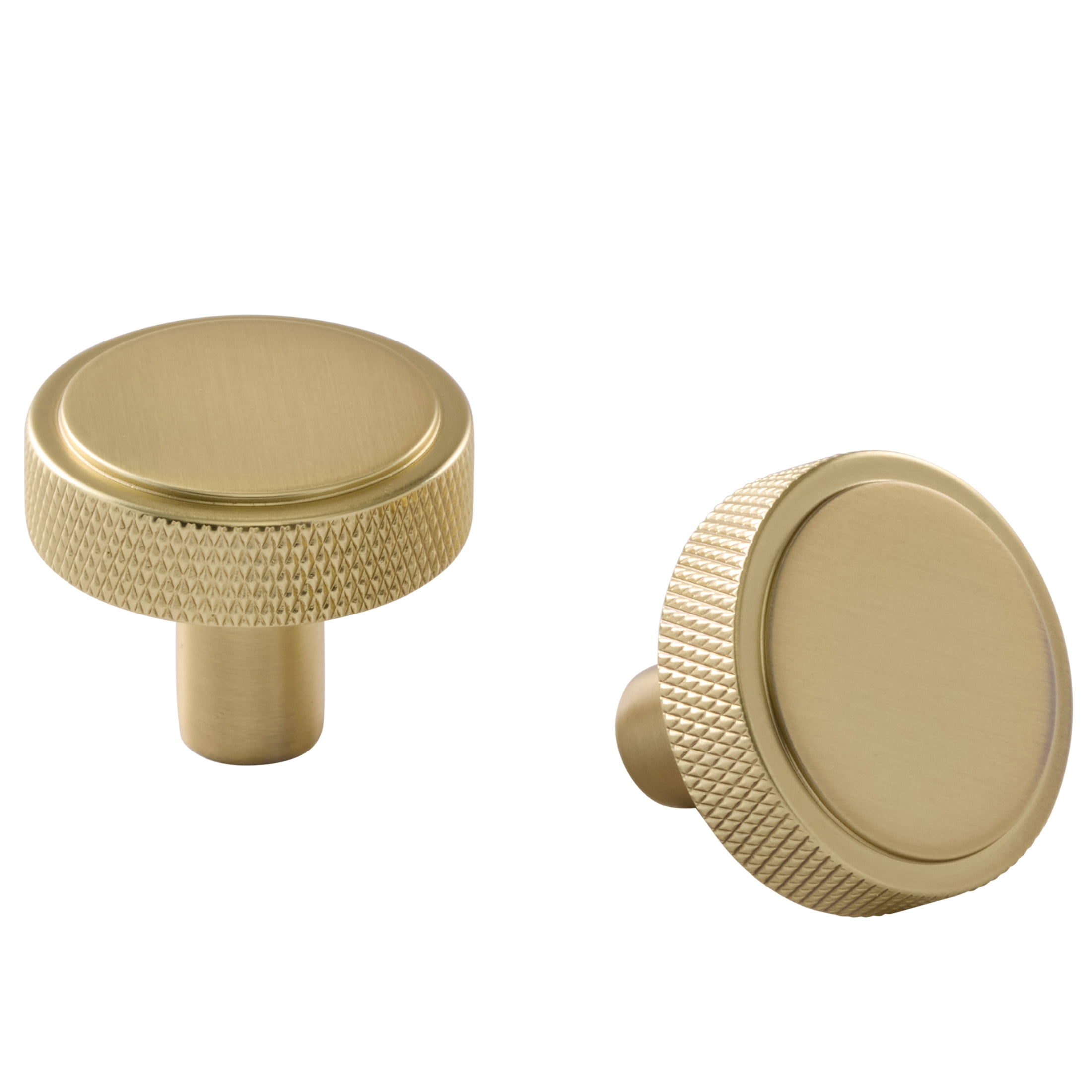 Better Homes & Gardens 1.18" Knurled Knob, 2 Pack, Brass