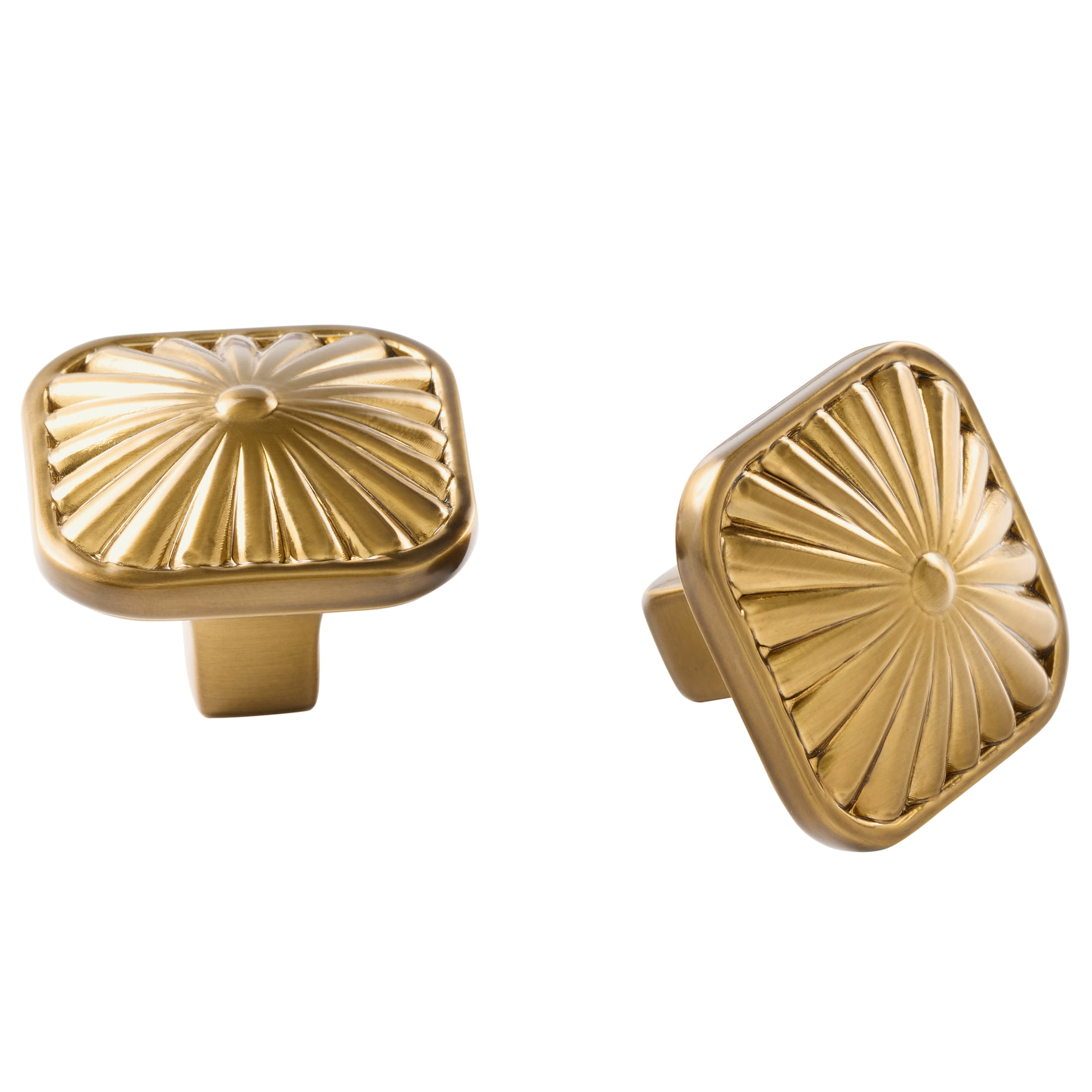 Better Homes & Gardens 1.26" Starburst Knob, Modern Heirloom Collection, 2 Pack, Heritage Gold