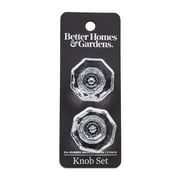 Better Homes & Gardens 1-3/16" (30mm) Clear Glass Bubble Knob, Oil Rubbed Bronze, 2 Pack
