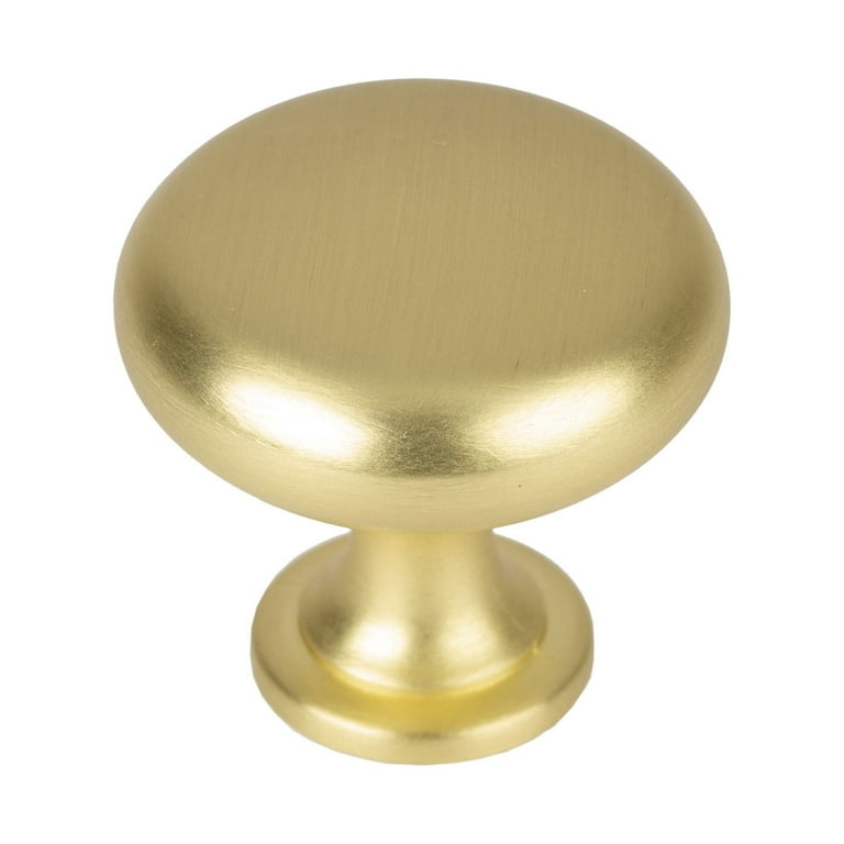 Classic Elegance 1-5/16 in. (33mm) Brushed Brass Round Cabinet Knob Classic Elegance 1-5/16 in. (33mm) Brushed Brass Round Cabinet Knob