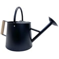 Better Homes & Gardens 1.5 Gallon Black Metal Watering Can with Wood