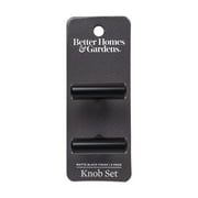 Better Homes & Gardens 1-9/16" (40mm) (3.5oz) Bar Knob, Matte Black, 2 Pack