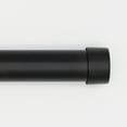 thumbnail image 1 of Better Homes & Gardens 1" Matte Black Cap Adjustable Single Curtain Rod Set, 42-120", 1 of 9
