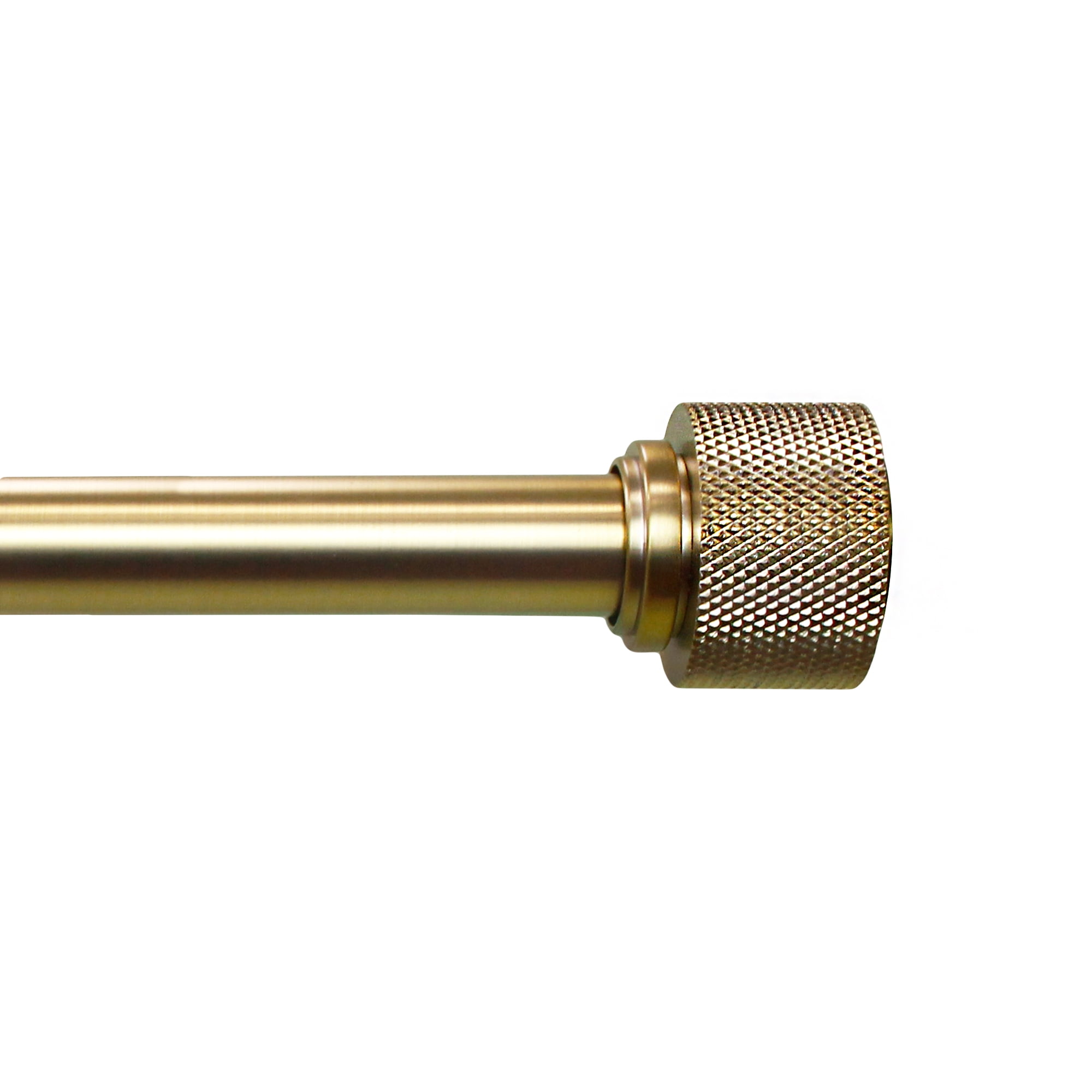 Better Homes & Gardens 1" Brass Knurled Cylinder Curtain Rod 120-180"