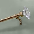 thumbnail image 1 of Better Homes & Gardens 1” Clear Acrylic Square Single Curtain Rod, Brass, 42-120”, 1 of 7