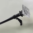 thumbnail image 1 of Better Homes & Gardens 1” Matte Black Clear Acrylic Square Single Curtain Rod 120-180”, 1 of 7