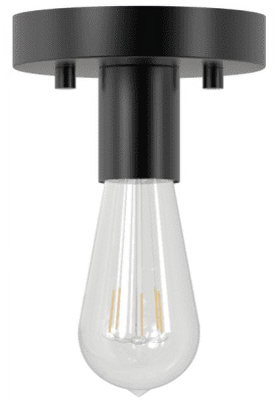 Better Homes & Gardens 1-Light Flush Mount,Matte Black,Bulb Not Included