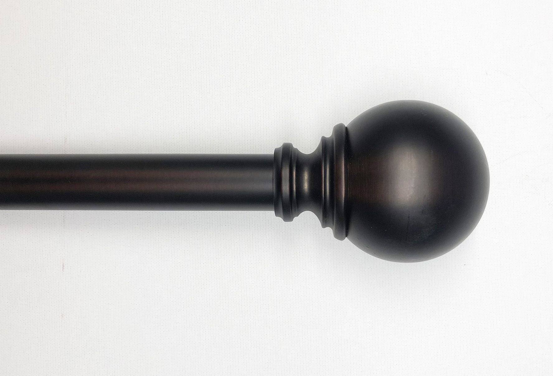 Better Homes & Gardens 1” Oil Rubbed Bronze Metal Ball Single Curtain Rod 120-180”