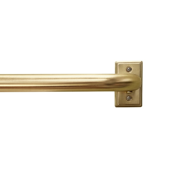 Better Homes & Gardens 1" Brass Finish Metal French Wrap Curtain Rod 120-180"