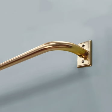 Better Homes & Gardens 1” Metal French Wrap Curtain Rod, Brass, 42-120”