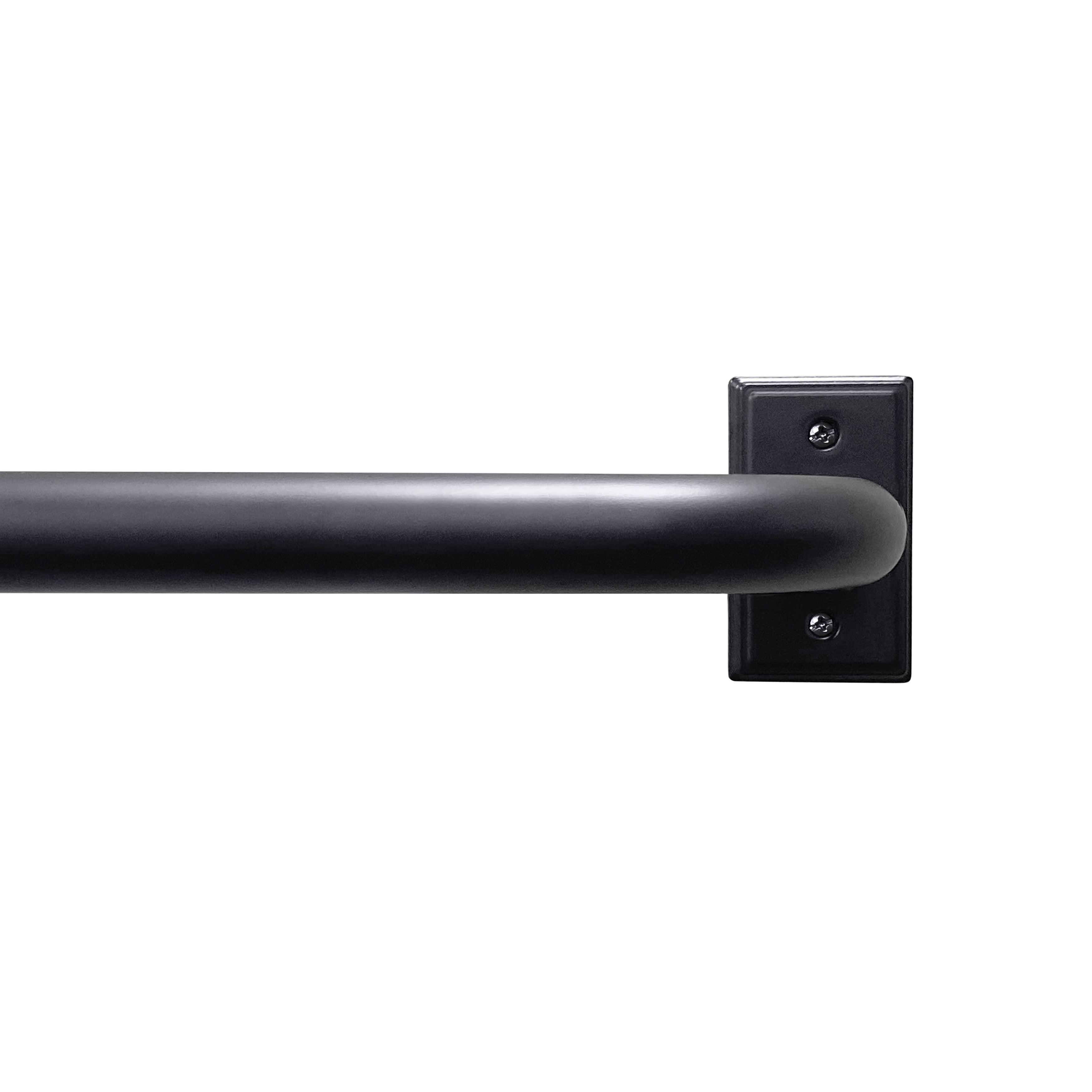 Better Homes & Gardens 1" Matte Black Metal Wrap Around Curtain Rod 120-180"