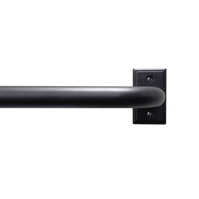 Better Homes & Gardens 1" Matte Black Metal French Wrap Curtain Rod 42-120"
