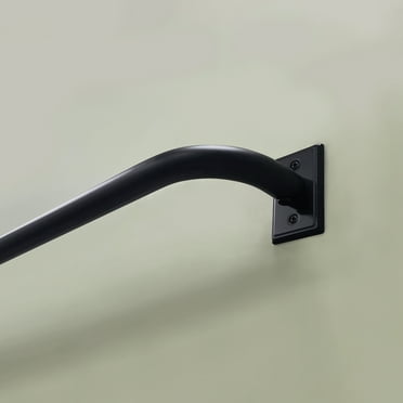 Better Homes & Gardens 1” Metal French Wrap Curtain Rod, Matte Black, 42-120”