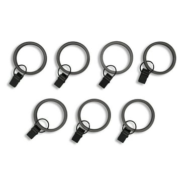 Better Homes & Gardens 1" Metal Plated Clip Rings, Oil Rubbed Bronze, Set of Seven
