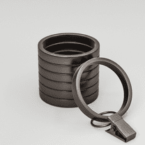 Better Homes & Gardens Plated Pewter Curtain Clip Rings (7 Pack)