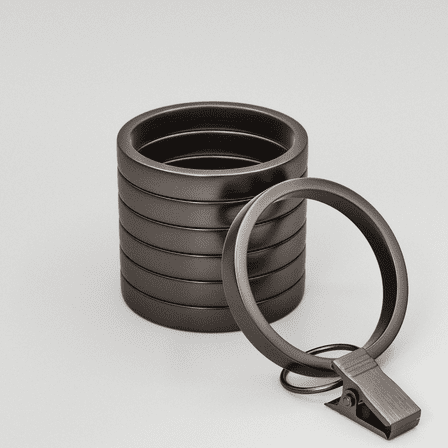 Better Homes & Gardens Plated Pewter Curtain Clip Rings (7 Pack)