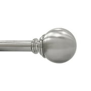 Better Homes & Gardens 1 in Brushed Nickel Ball Curtain Rod, 42-120 in