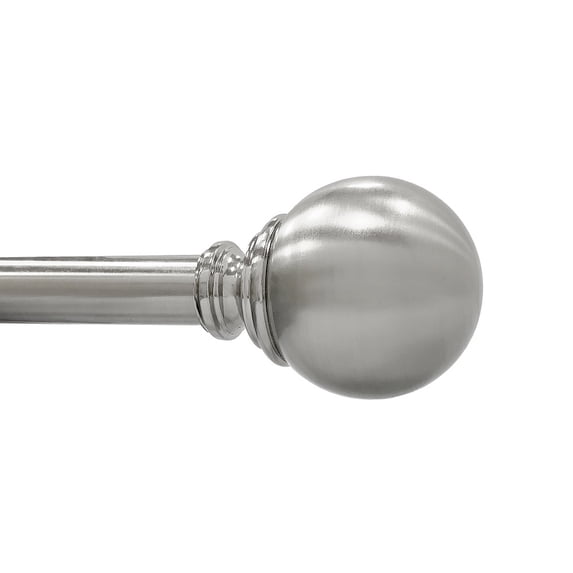 Better Homes & Gardens 1 in Brushed Nickel Ball Curtain Rod, 42-120 in
