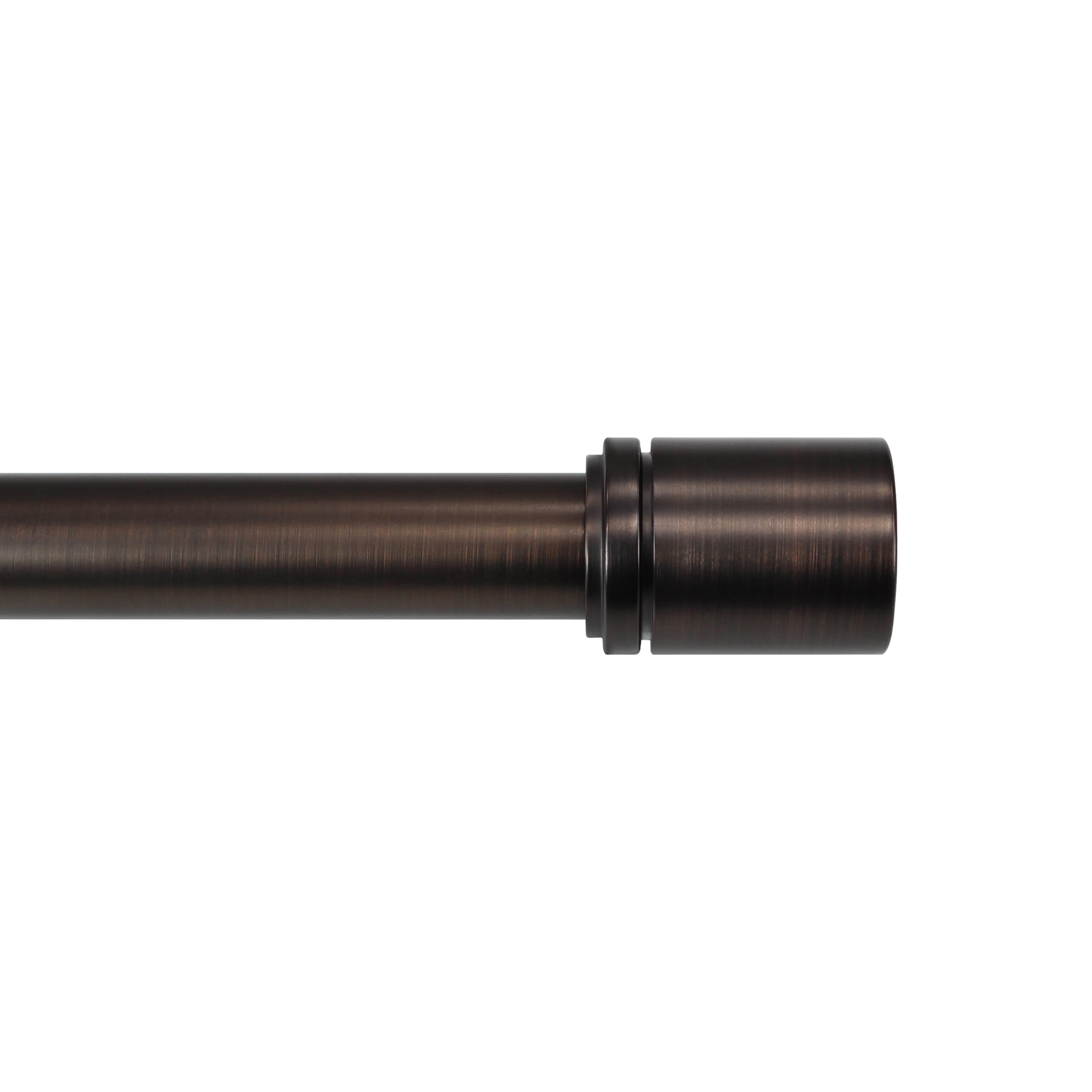 Better Homes & Gardens 1" Oil Rubbed Bronze Cylinder Adjustable Single Curtain Rod Set, 120"-180"
