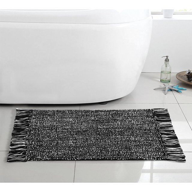 Better Homes & Gardens 1 Piece Fringe Reversible Bath Rug, 20" x 30