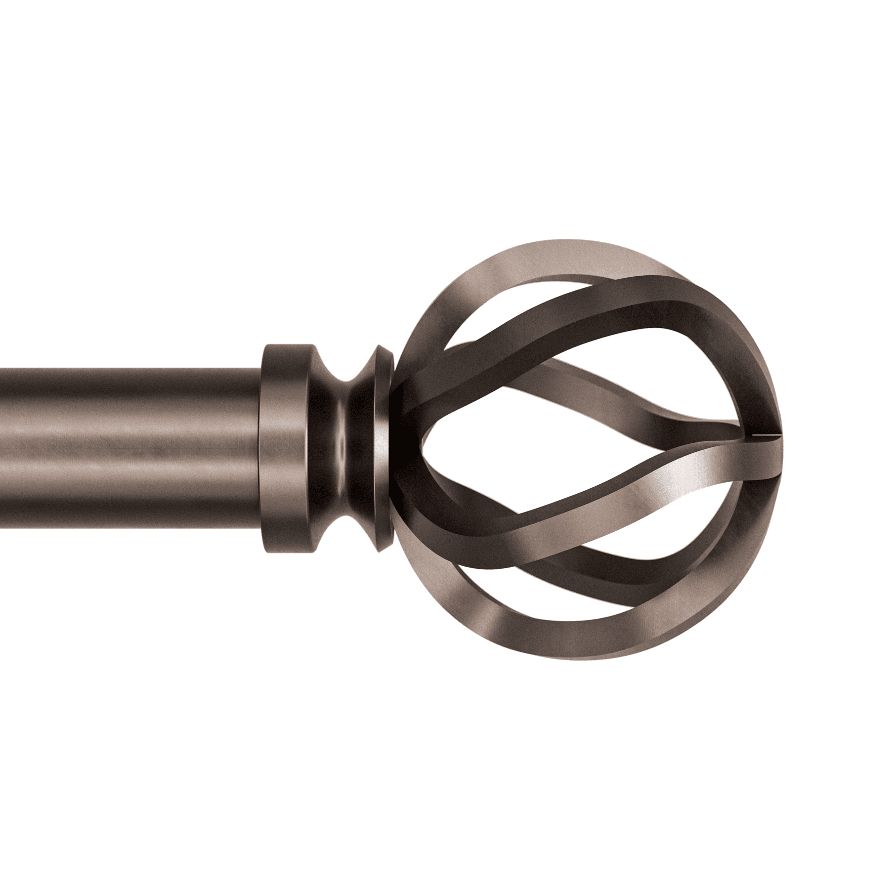Better Homes & Gardens 1" Oil Rubbed Bronze Cage Adjustable Single Curtain Rod Set, 120"-180"