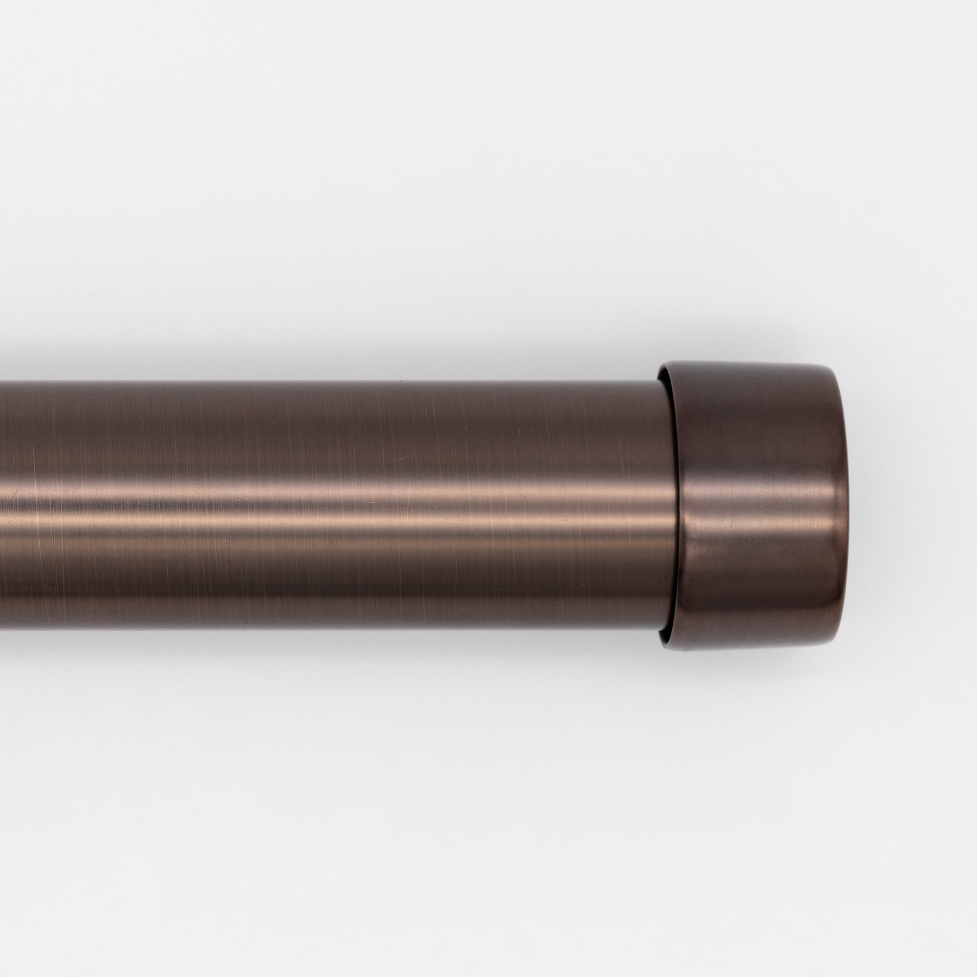 Better Homes & Gardens 1" Plated Oil Rubbed Bronze Cap Adjustable Single Curtain Rod Set, 36"-66"