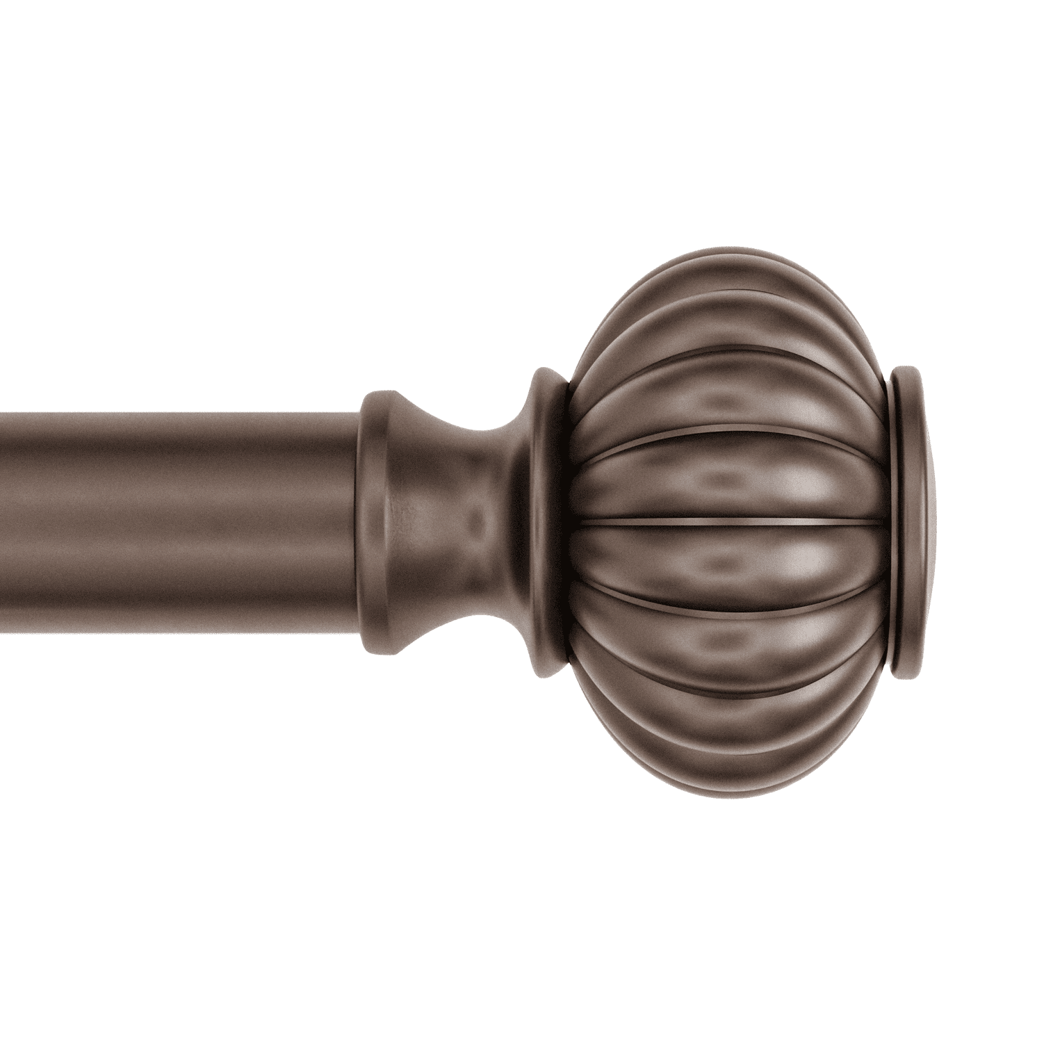 Better Homes & Gardens 1" Oil Rubbed Bronze Knob Adjustable Single Curtain Rod Set, 120"-180"