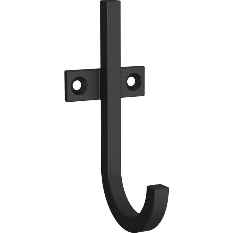 The Container Store Double J Hook Matte Black, 7/8 x 2-5/8 x 3-3/4 H