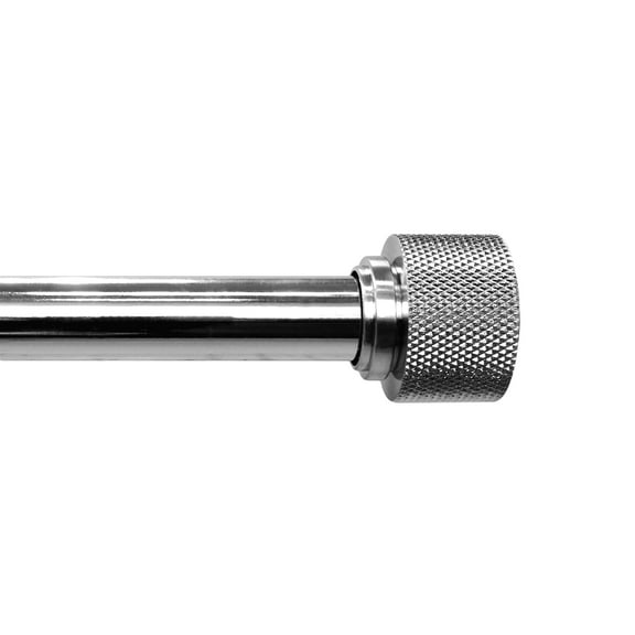 Better Homes & Gardens 1" Satin Nickel Knurled Cylinder Single Curtain Rod 42-120"