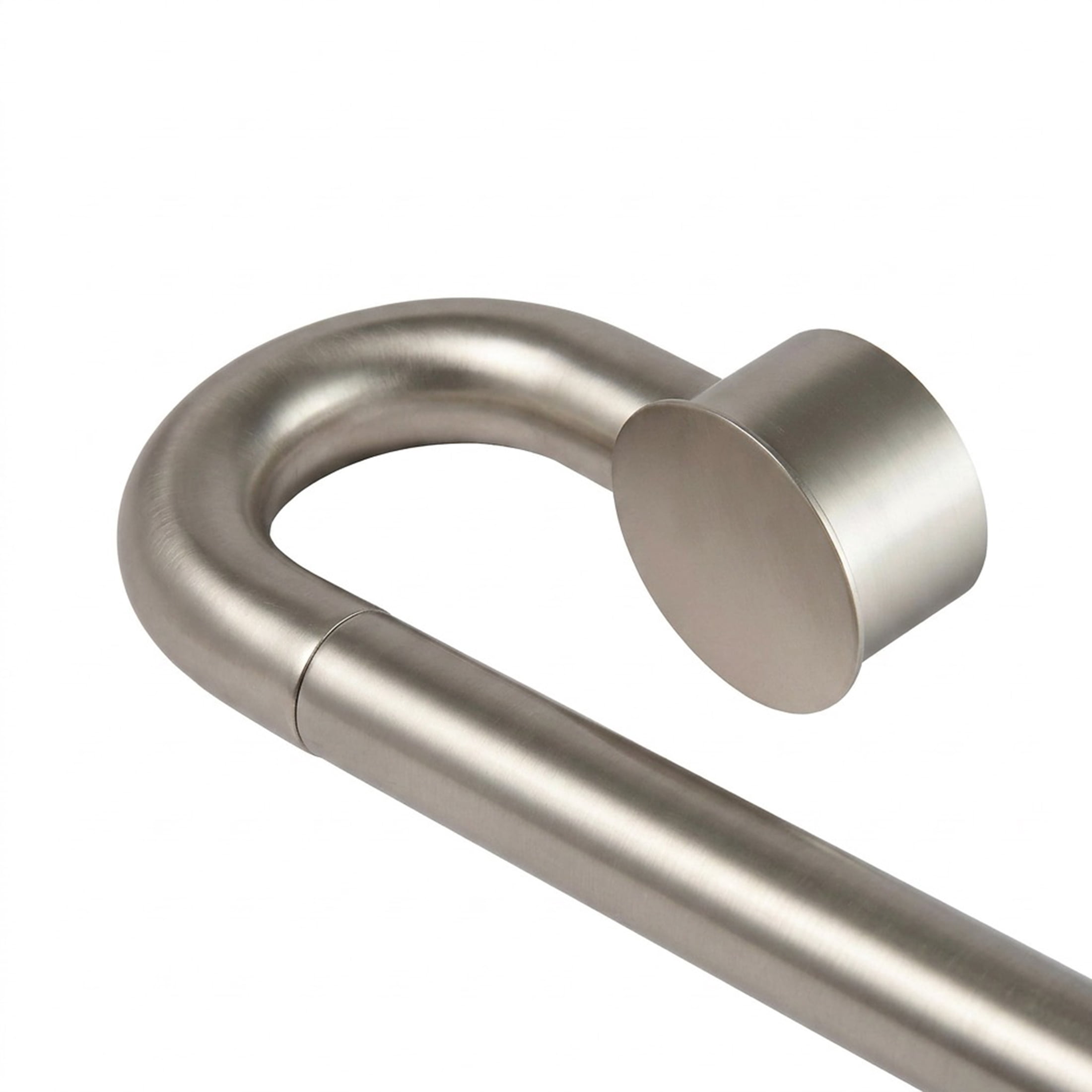Better Homes & Gardens 1" Satin Nickel Swooping Adjustable Single Curtain Rod, 32-120"