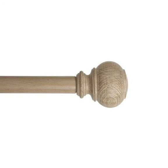 Better Homes & Gardens 1 in. Natural Wood Poly Single Curtain Rod, 42-120"