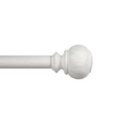 Better Homes & Gardens 1 in. Whitewashed Wood Poly Single Curtain Rod, 120-180"