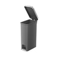 thumbnail image 1 of Better Homes & Gardens Slim Kitchen Trash Can, 10.5 Gallon Plastic Step Garbage Bin with Soft Close Lid, Gray, 1 of 17