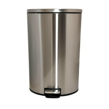 Better Homes & Gardens 10.5 Gallon Trash Can, Oval Kitchen Step Trash Can, Stainless Steel